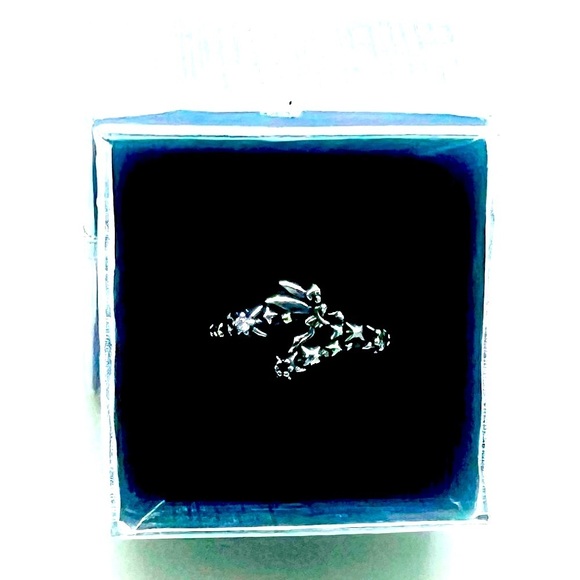 Disney Inspired 🧚‍♀️Tinkerbell🧚 S925 Sterling Silver Ring In Gift Box Size 8 - Picture 4 of 7